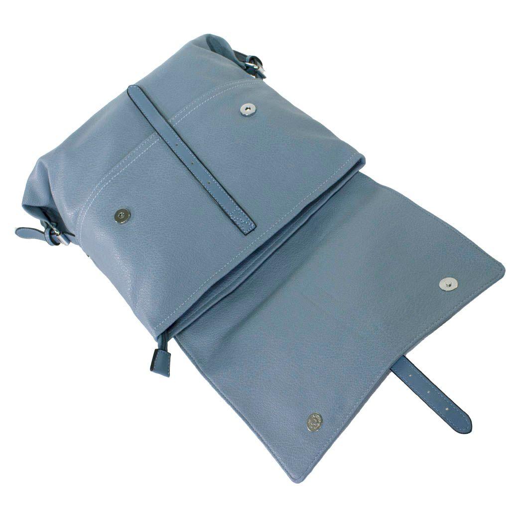 Mochila Con Tapa Rectangular Celeste-3