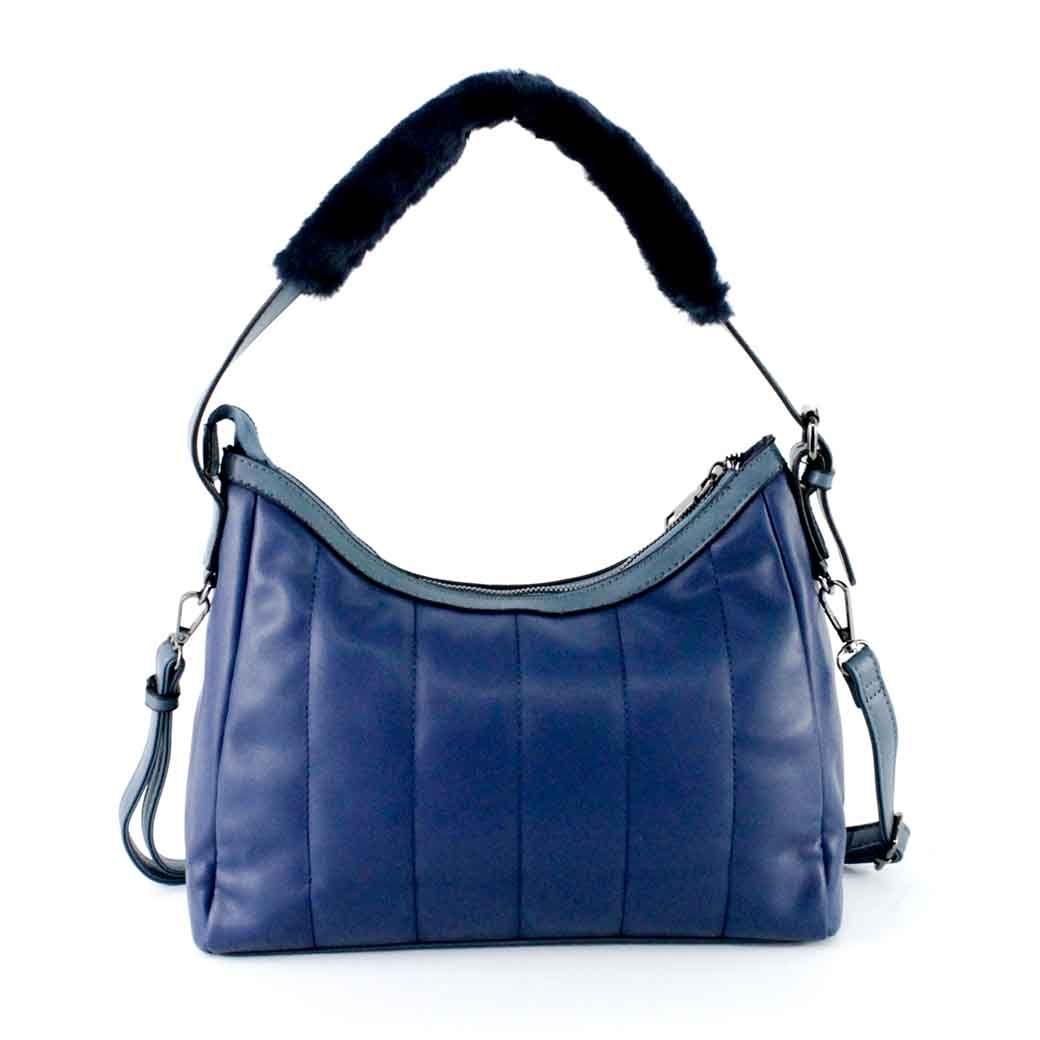 Cartera Ecocuero Cierre 460 Mujer Azul Mailea-3