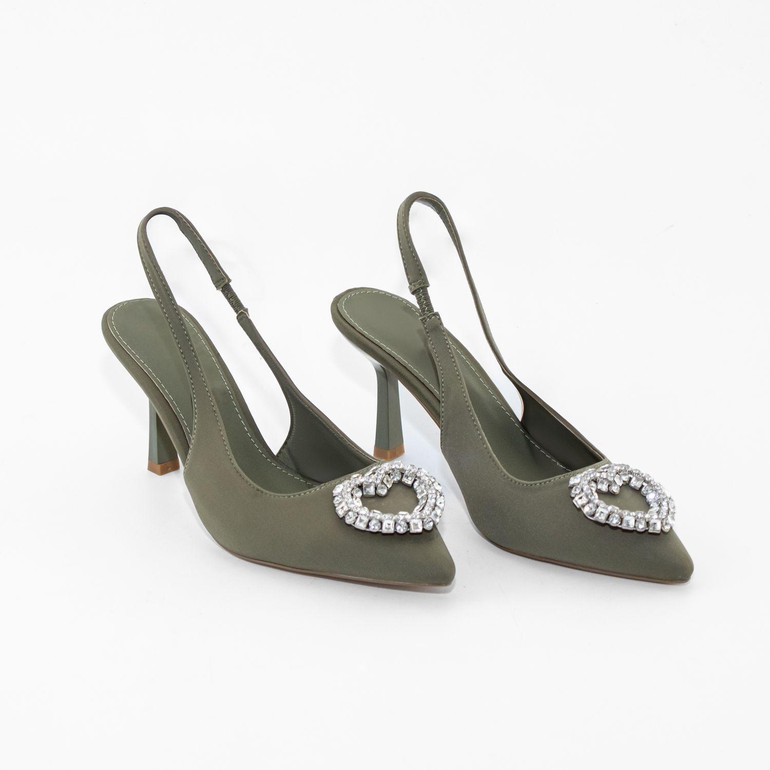 Stiletto Abierto Aplicacion Strass Verde Mailea-3