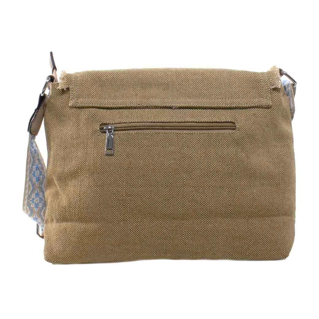 Cartera Lona C/Flecos Khaki-2