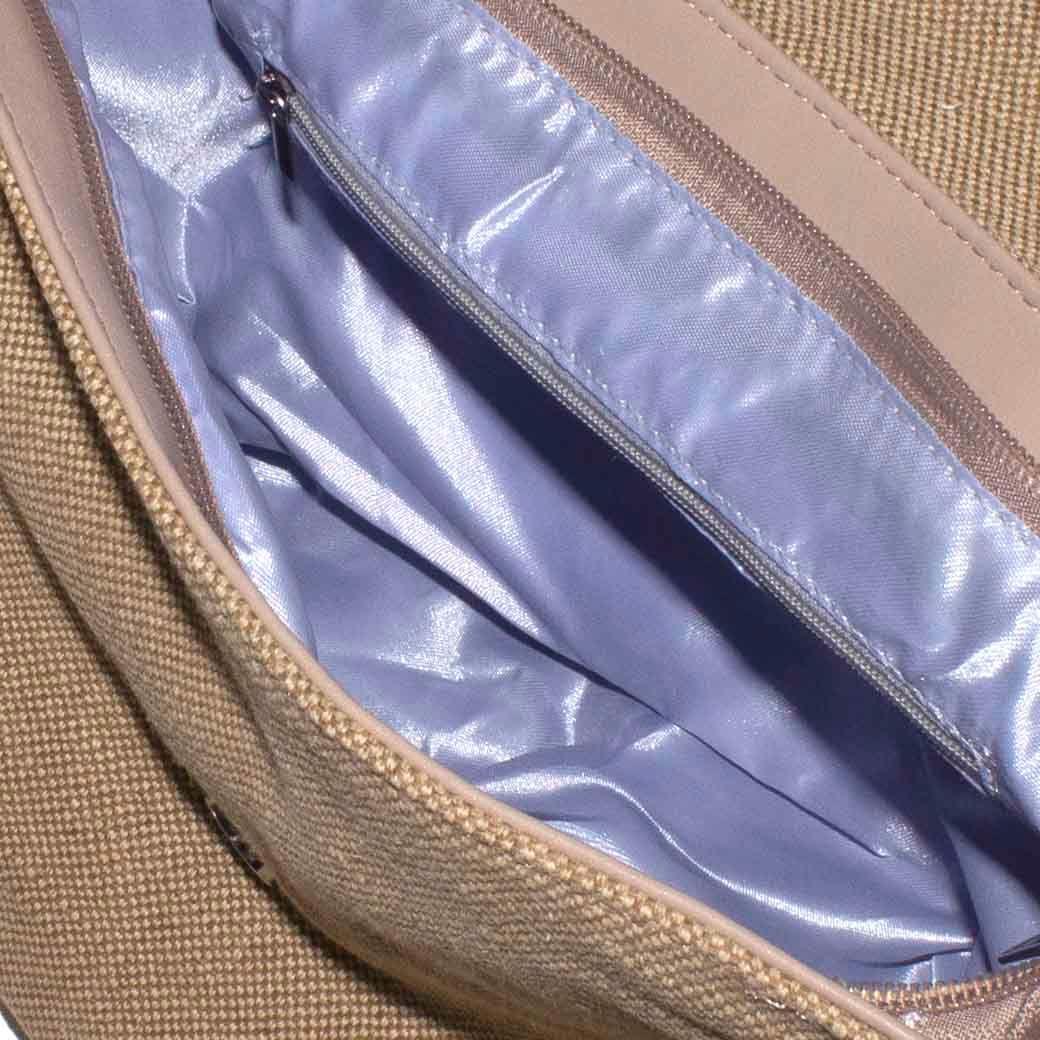 Cartera Lona C/Flecos Khaki-3