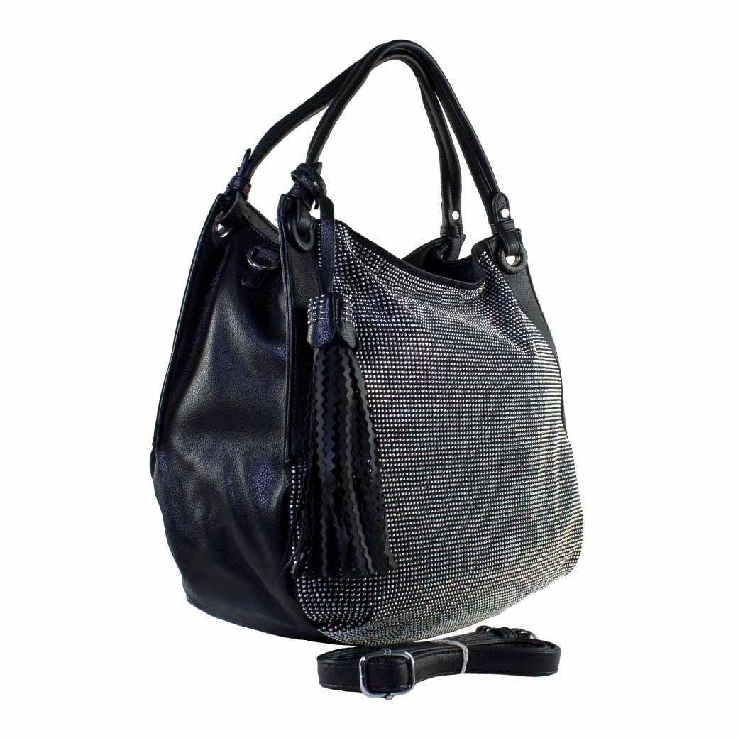 Cartera Bote Doble Manilla Negro-1