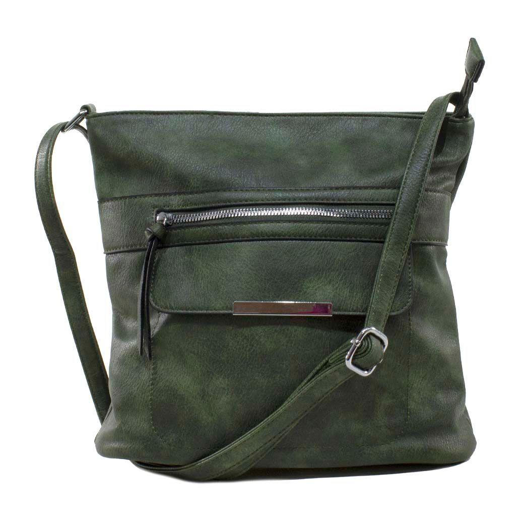 Bandolera Bolsillo Placa Verde-0