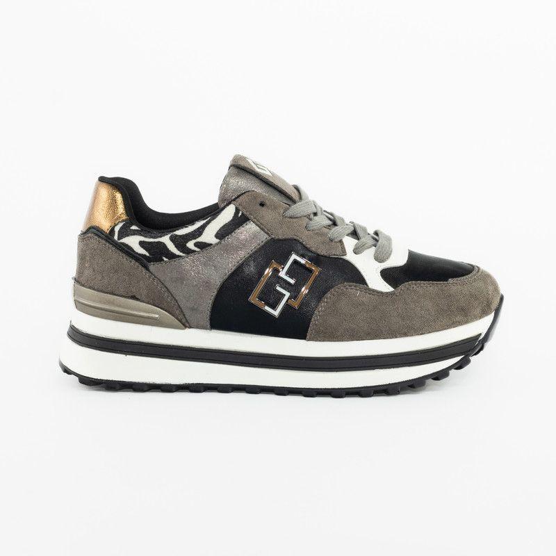 Zapatillas c/ ribete cebra Asfalto-0
