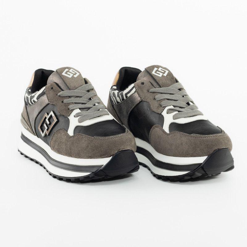 Zapatillas c/ ribete cebra Asfalto-3