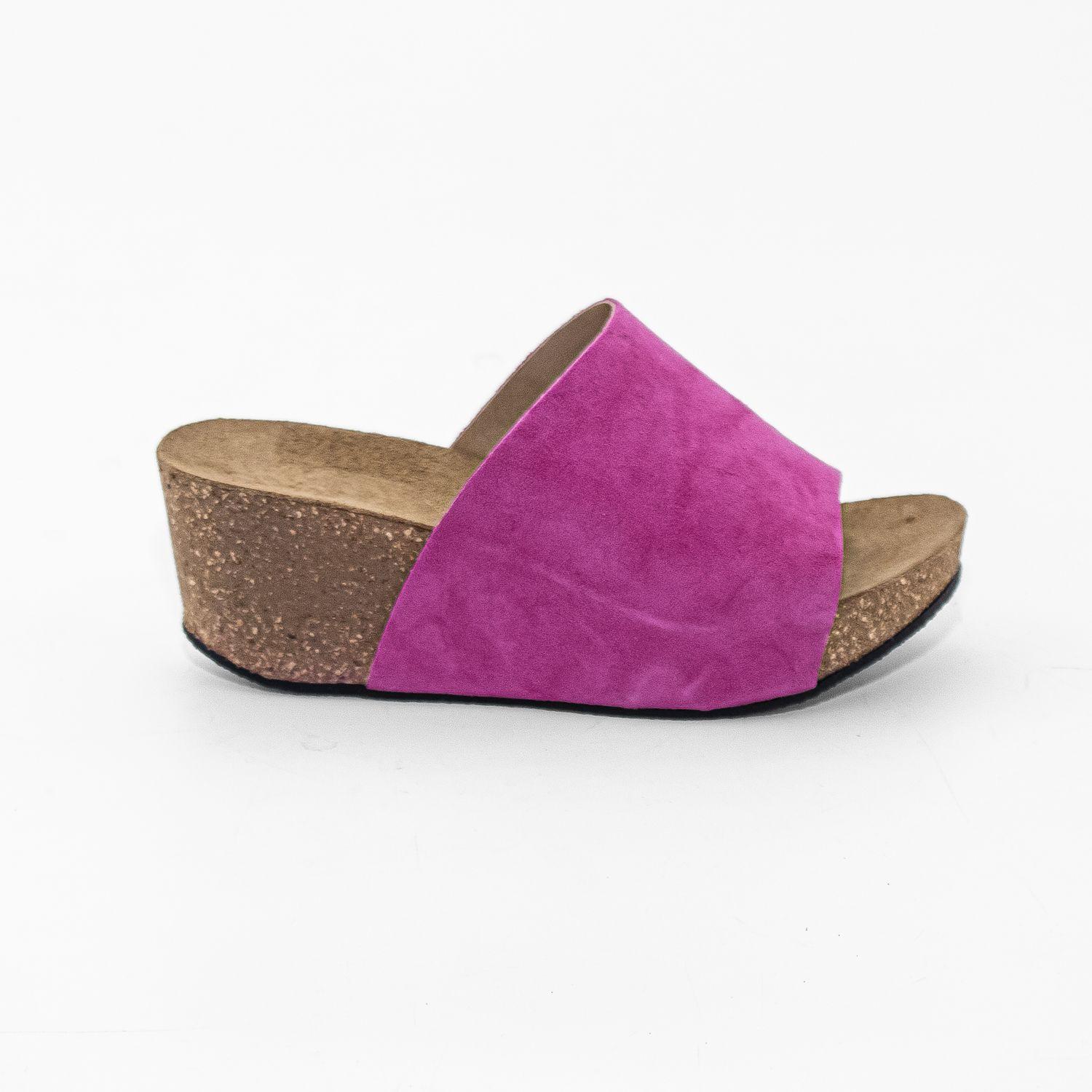 Sandalia Plataforma Faja Lisa Fuscia Mailea-0