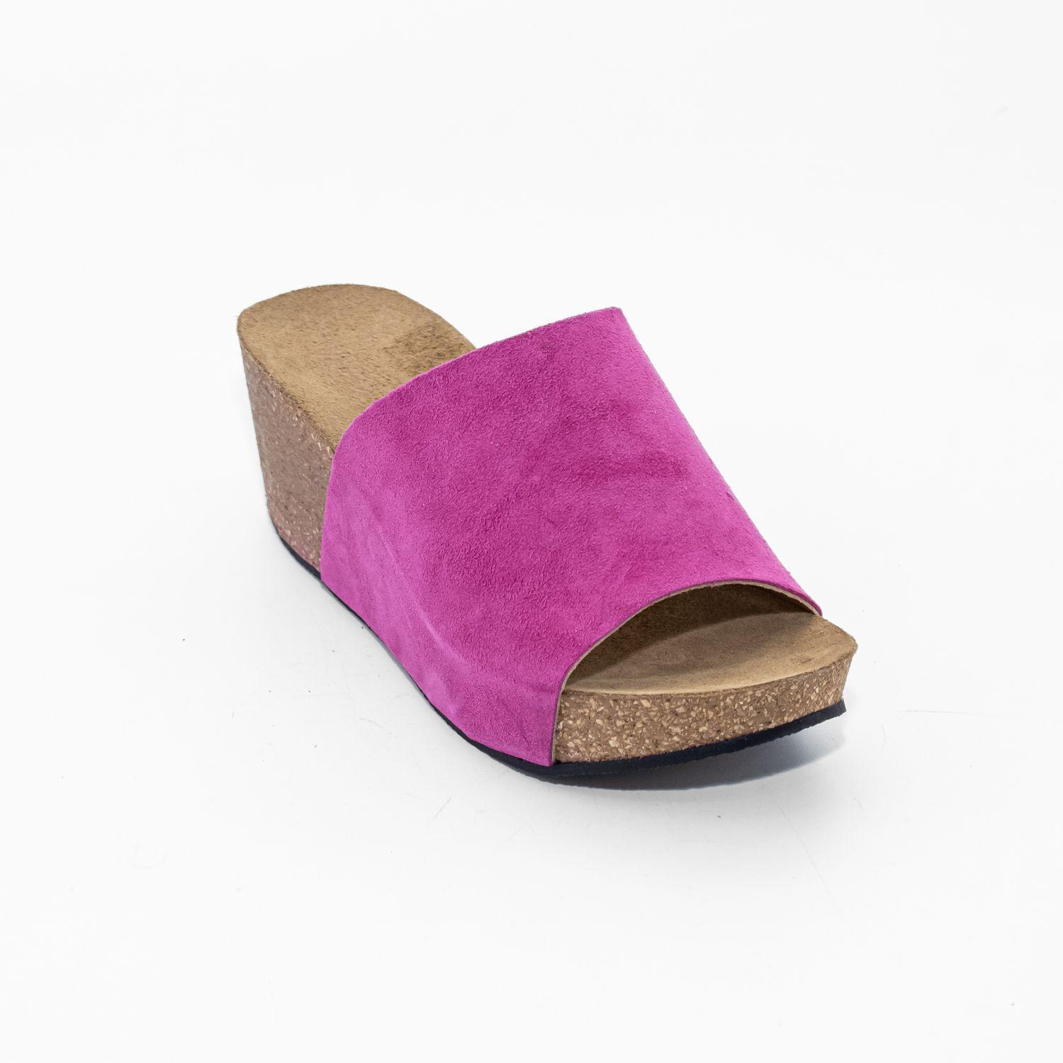 Sandalia Plataforma Faja Lisa Fuscia Mailea-1