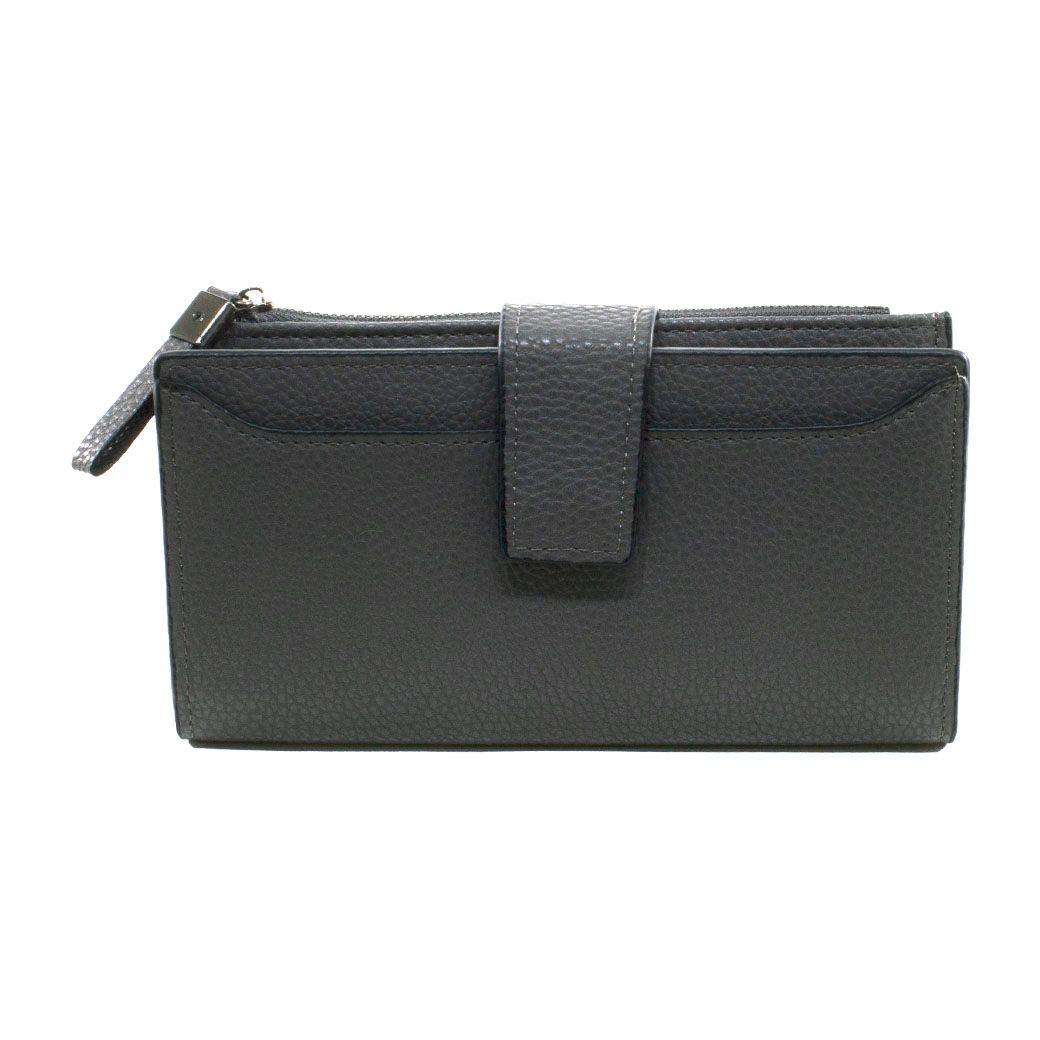 Billetera grande c/ chapeta Gris-0