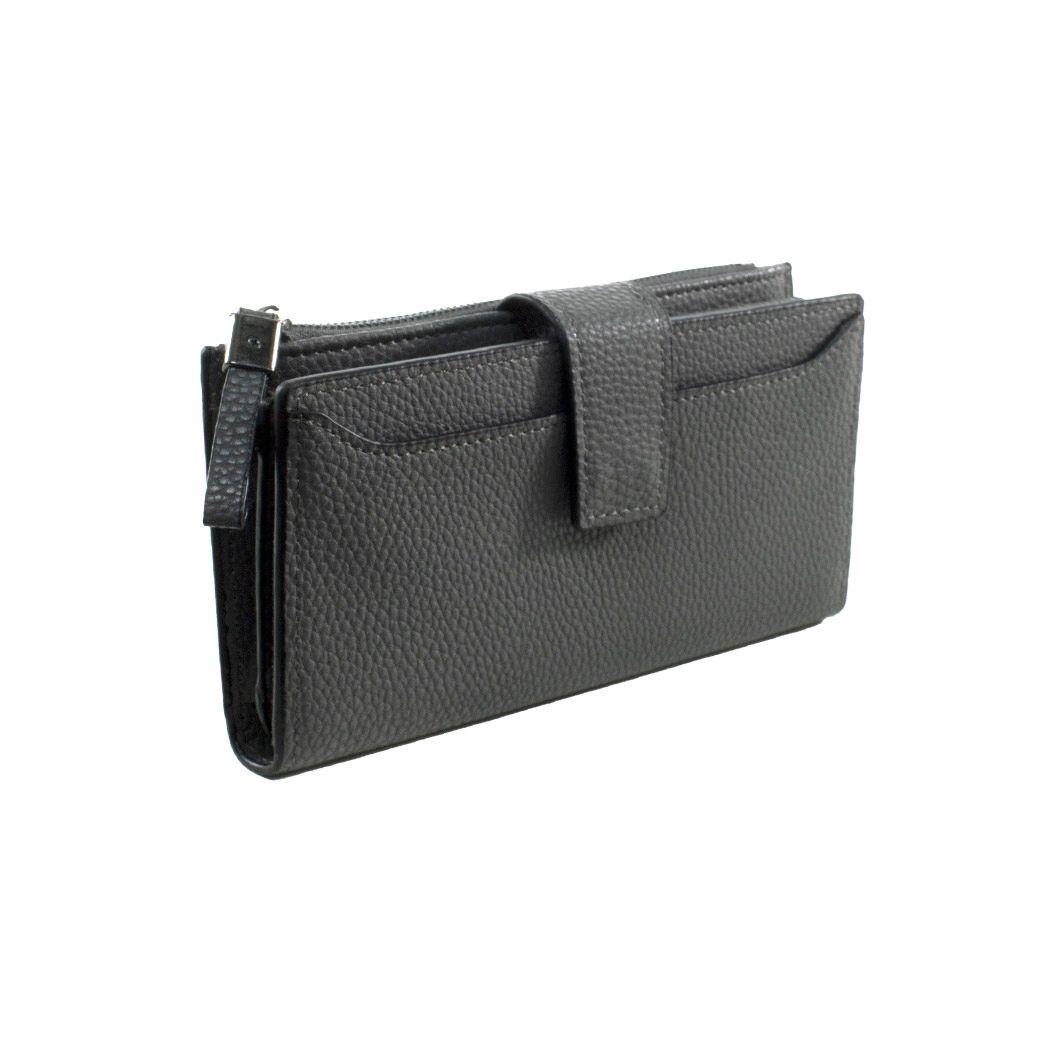 Billetera grande c/ chapeta Gris-1