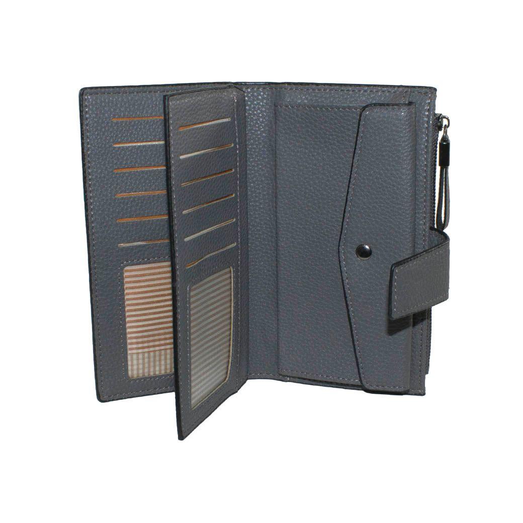 Billetera grande c/ chapeta Gris-3