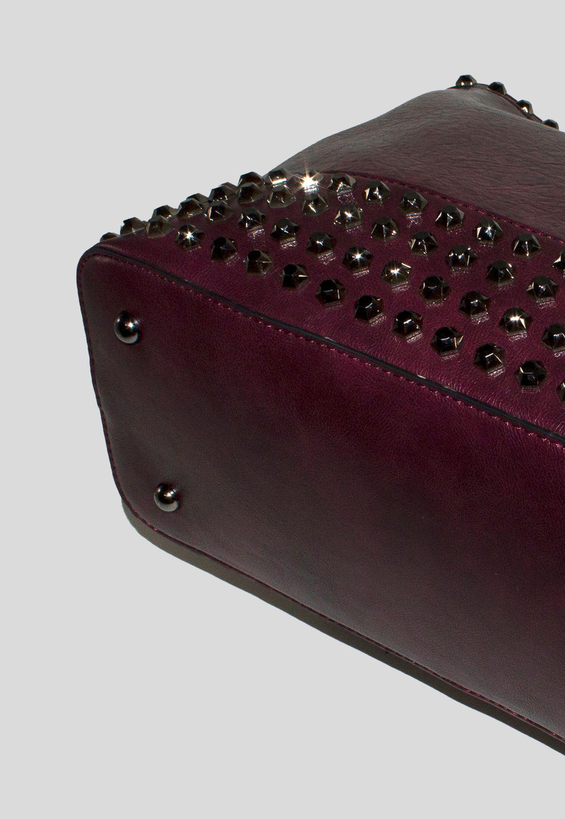 Cartera Base Tachas Man Bambu Burdeo-4