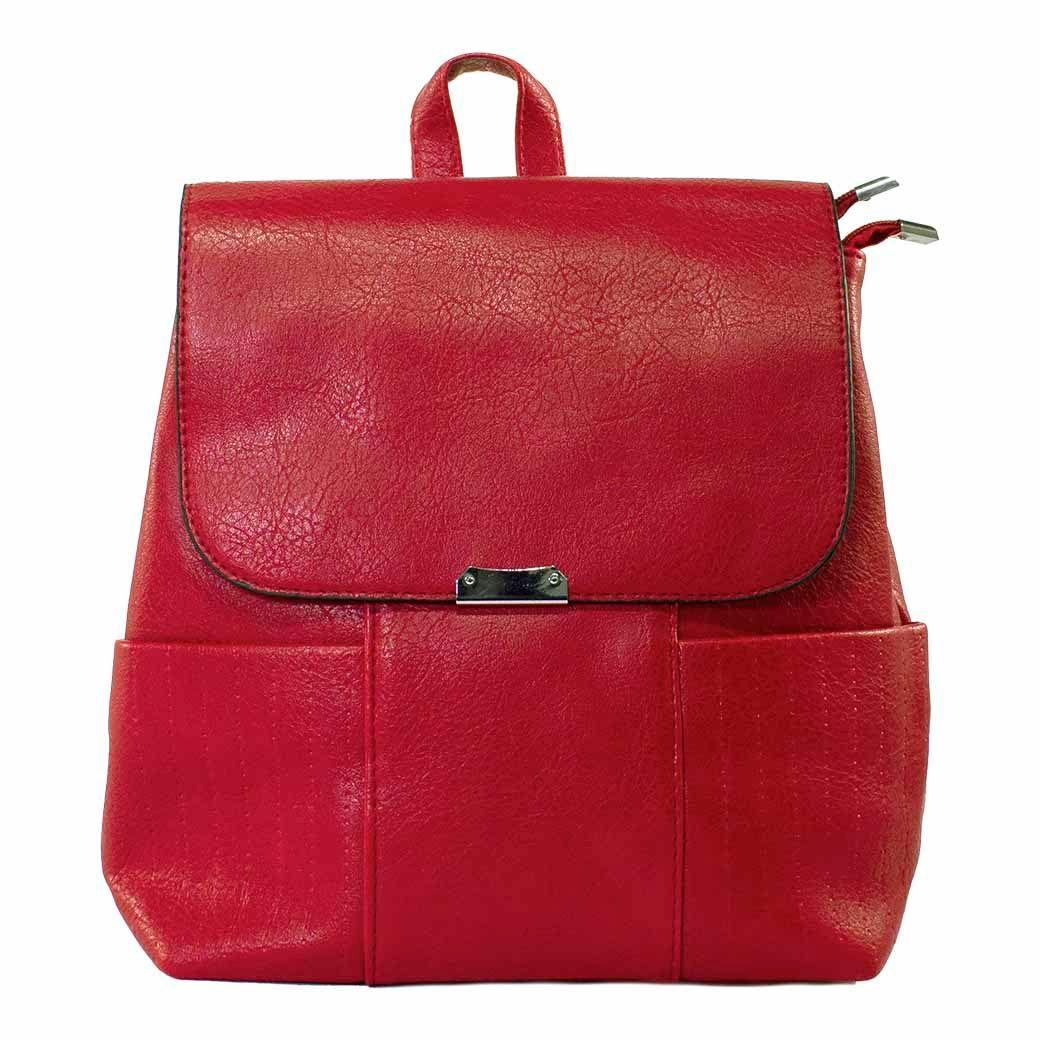 Mochila Con 2 Bolsillos Rojo-0