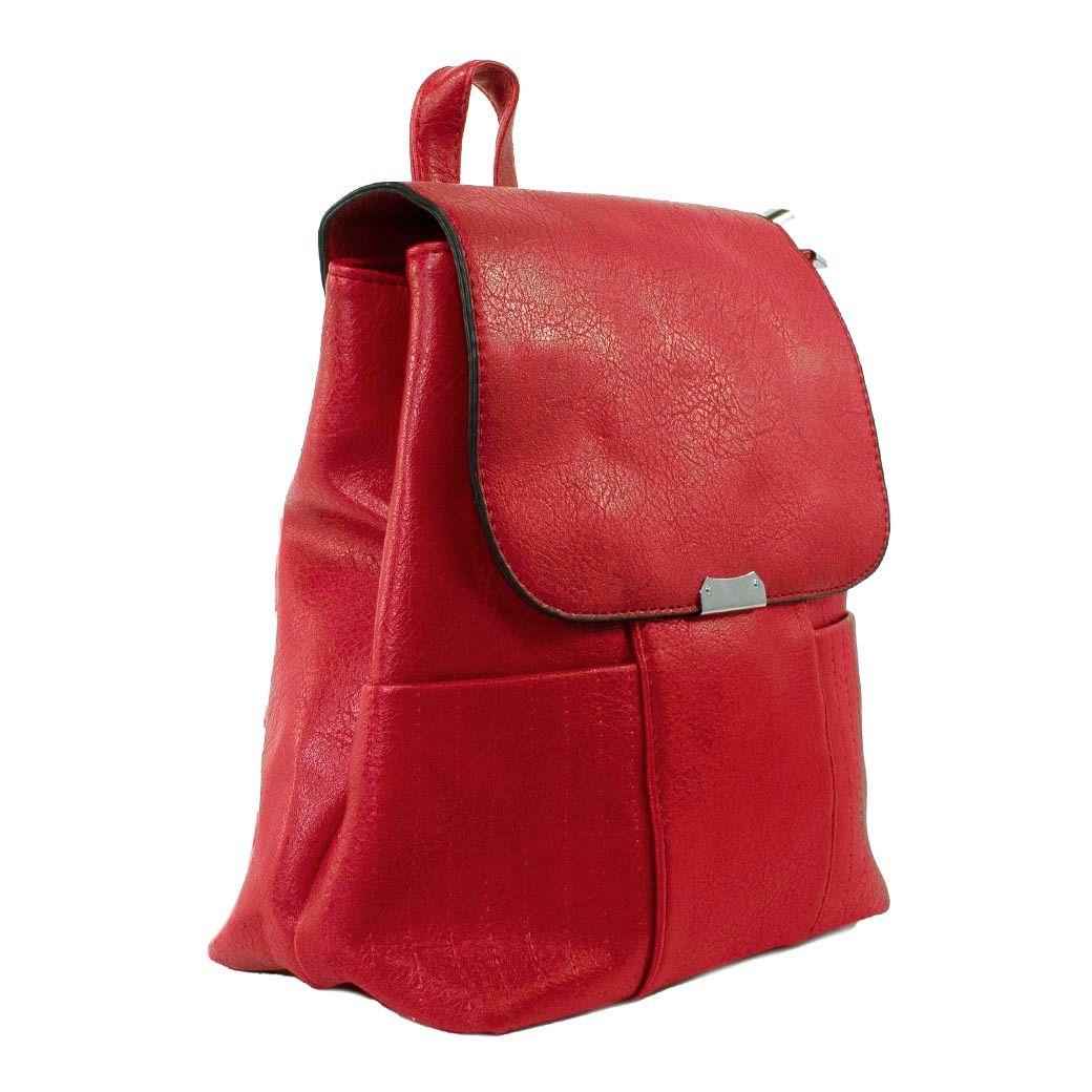 Mochila Con 2 Bolsillos Rojo-1