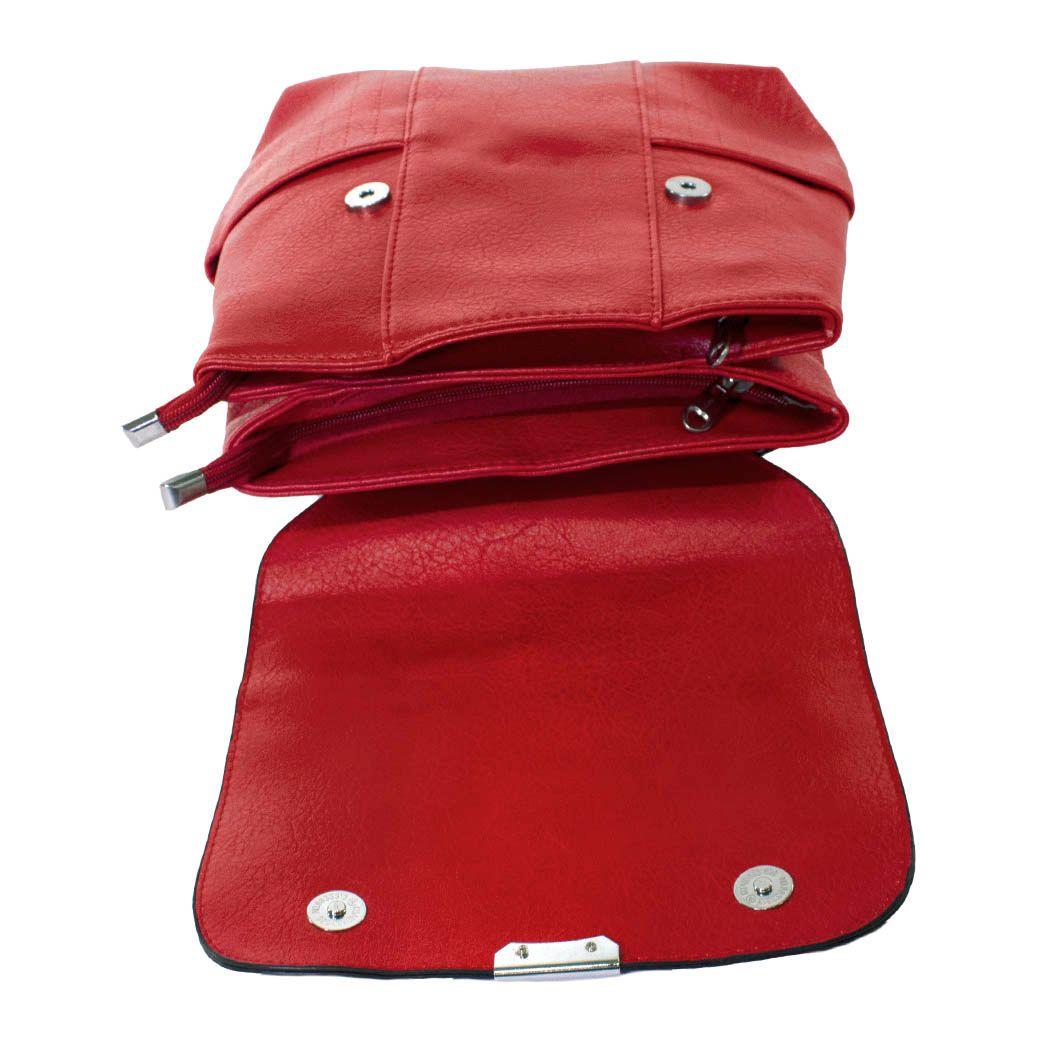 Mochila Con 2 Bolsillos Rojo-3