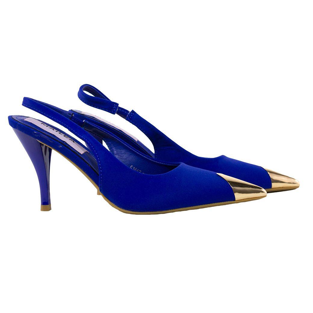 Stiletto abierto pta metal Azul-1