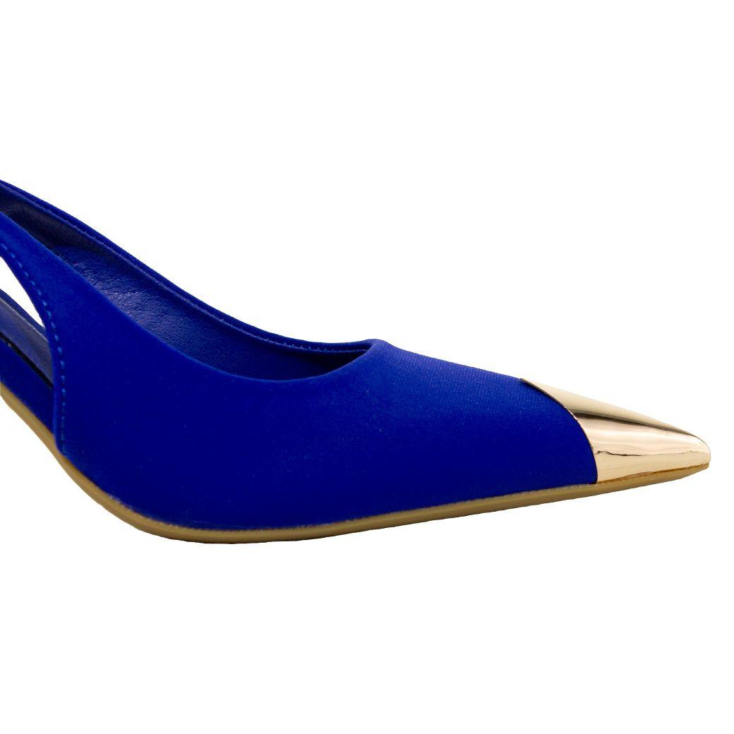 Stiletto abierto pta metal Azul-2