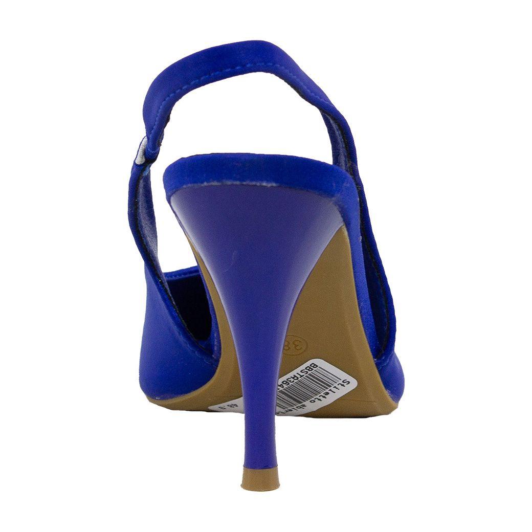 Stiletto abierto pta metal Azul-3