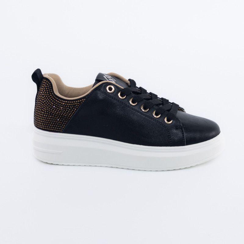 Zapatillas c/ talon full tachitas Negro-0