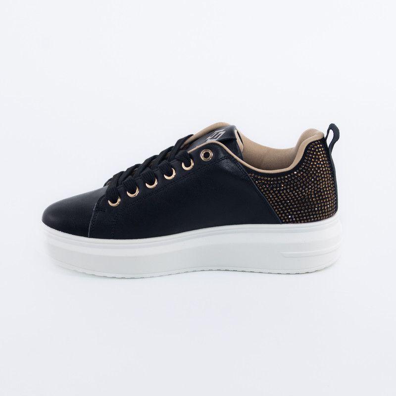 Zapatillas c/ talon full tachitas Negro-1