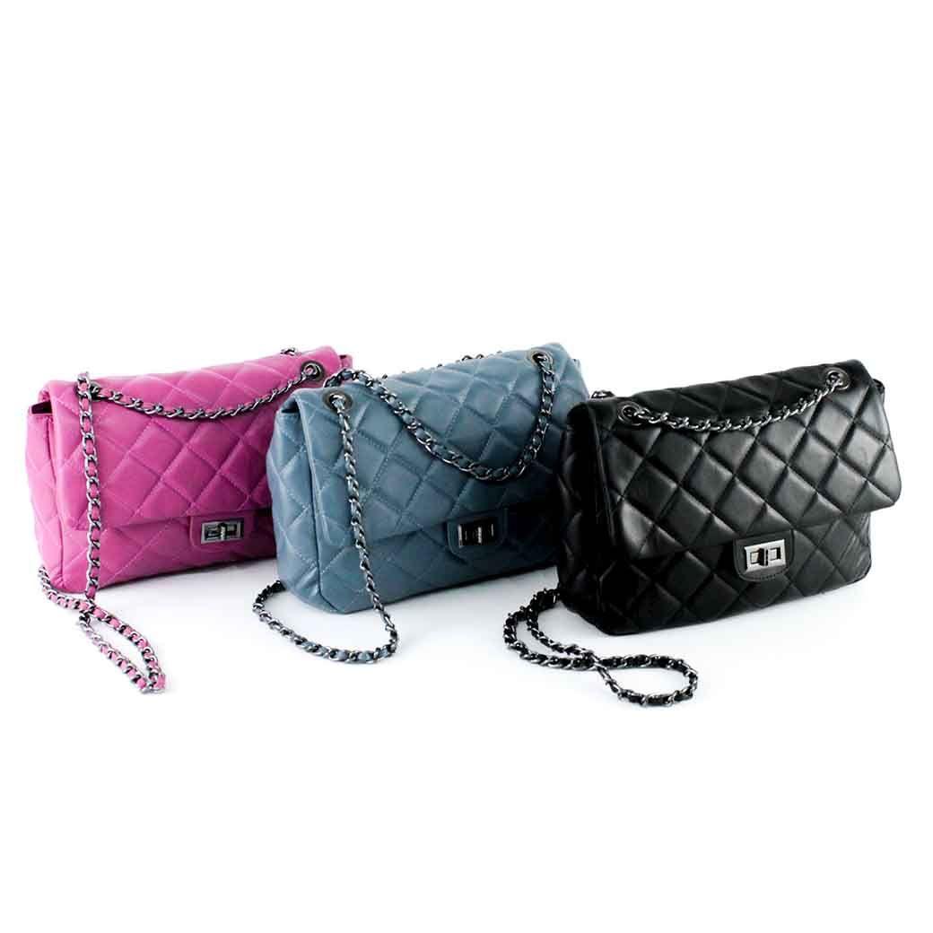 Cartera Ecocuero Acolchada 872 Mujer Negro Mailea-5