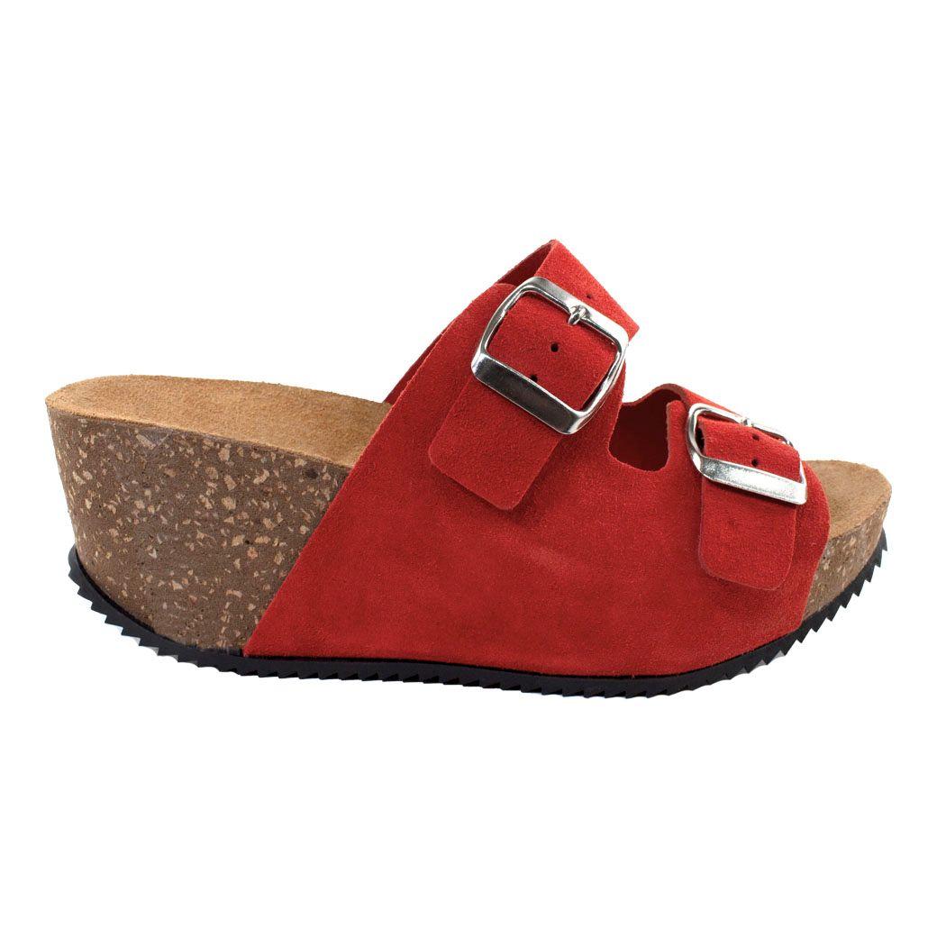 Sandalia Reno 2 Hebillas Rojo-1