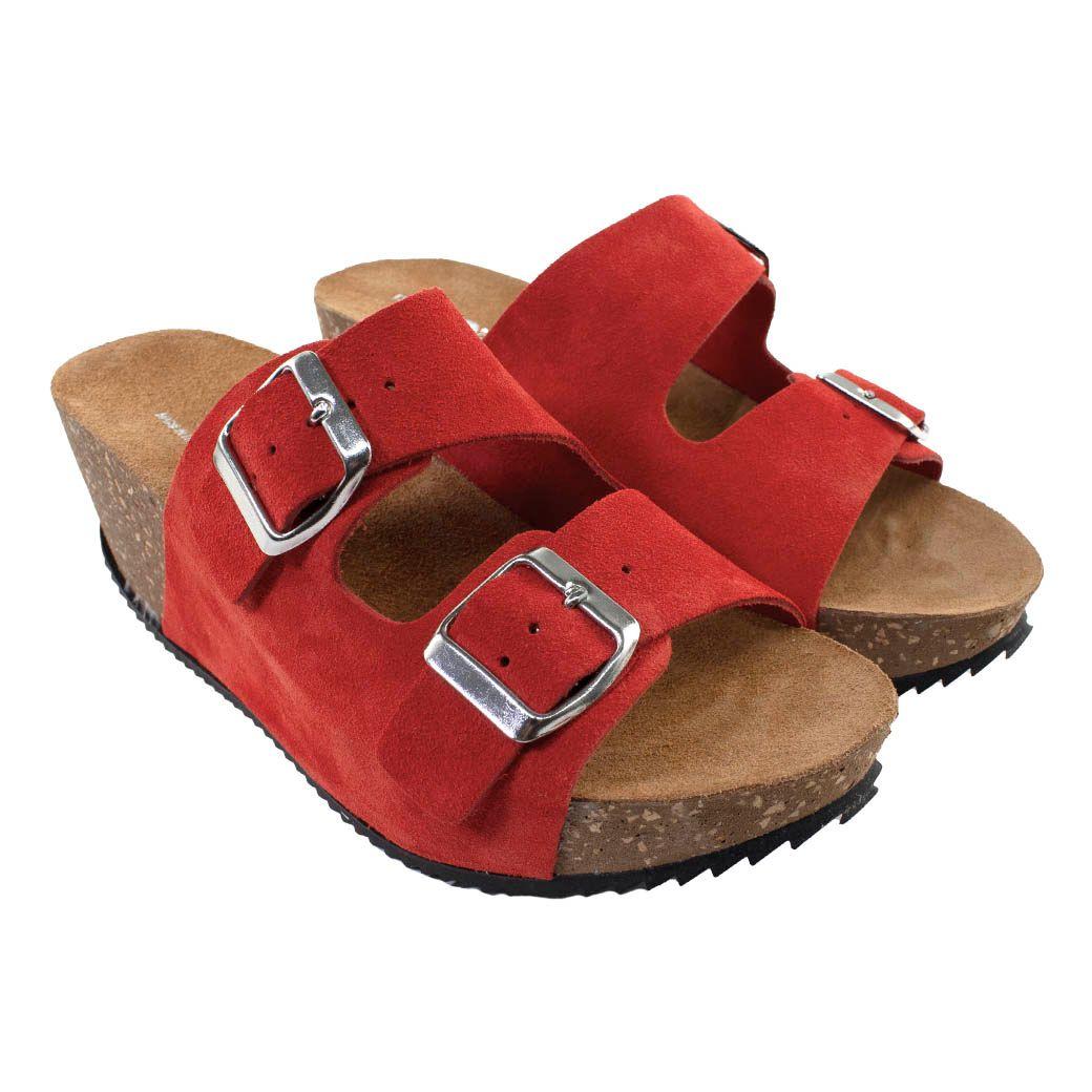 Sandalia Reno 2 Hebillas Rojo-3