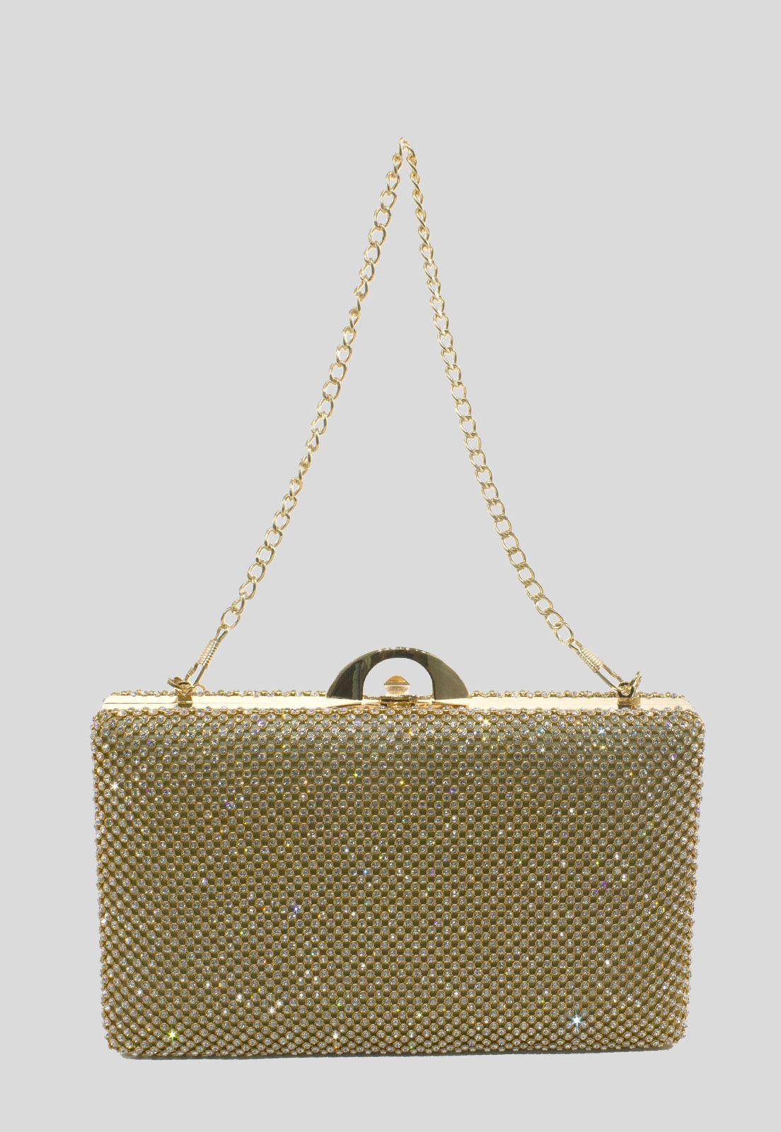 Cartera Noche Full Strass Oro-2