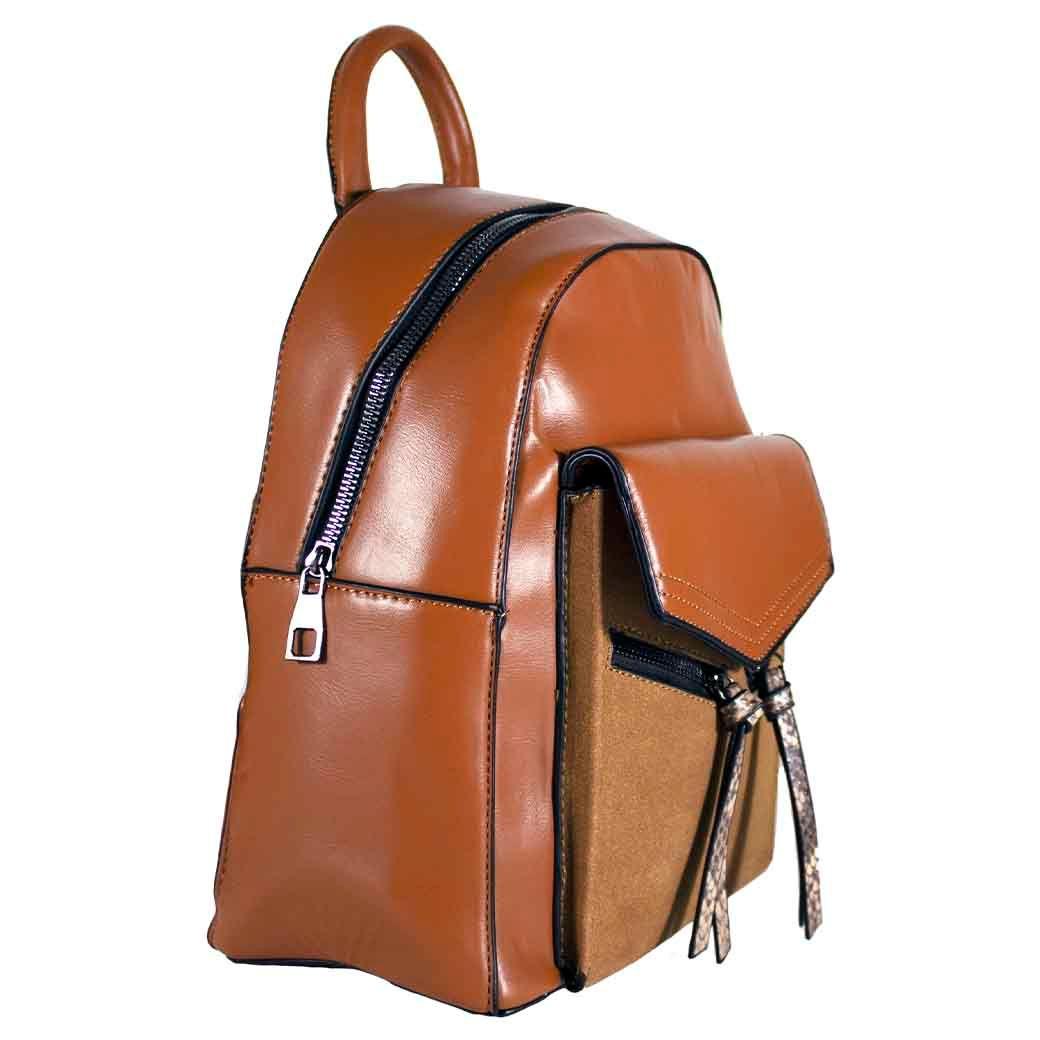 Mochila Rigida 2 Cierres Tostado-1