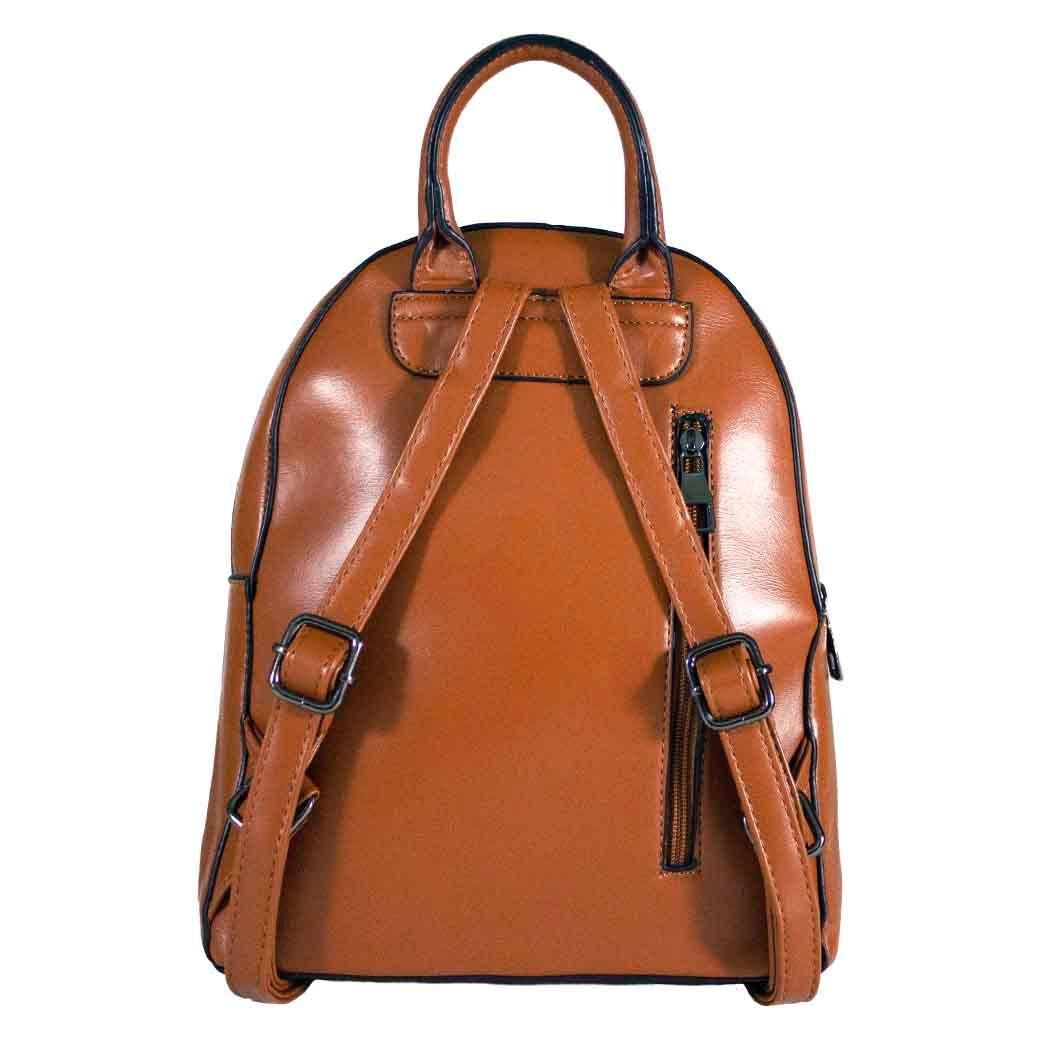 Mochila Rigida 2 Cierres Tostado-2