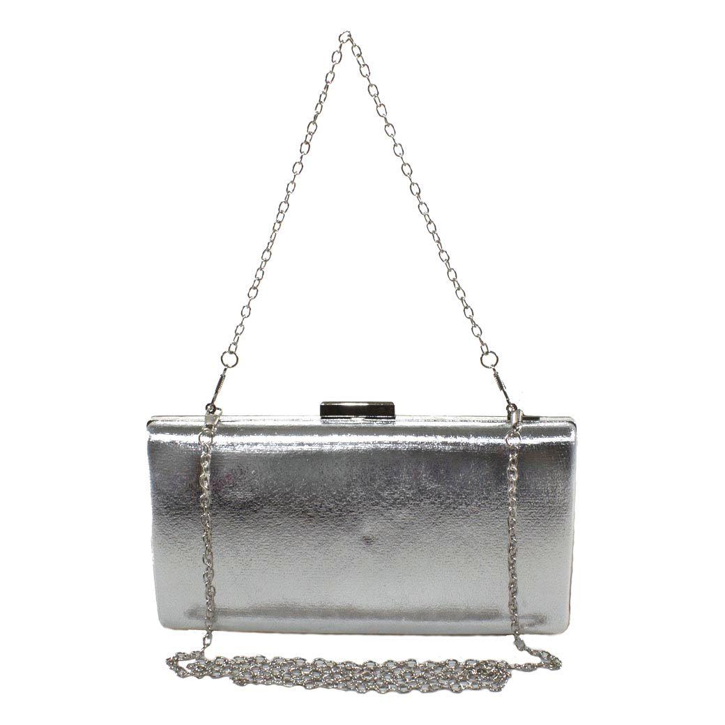 Cartera Noche Sobre Rigida Plata-0