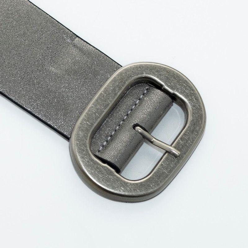 Cinturón Elástico con Hebilla Ovalada Plata-2
