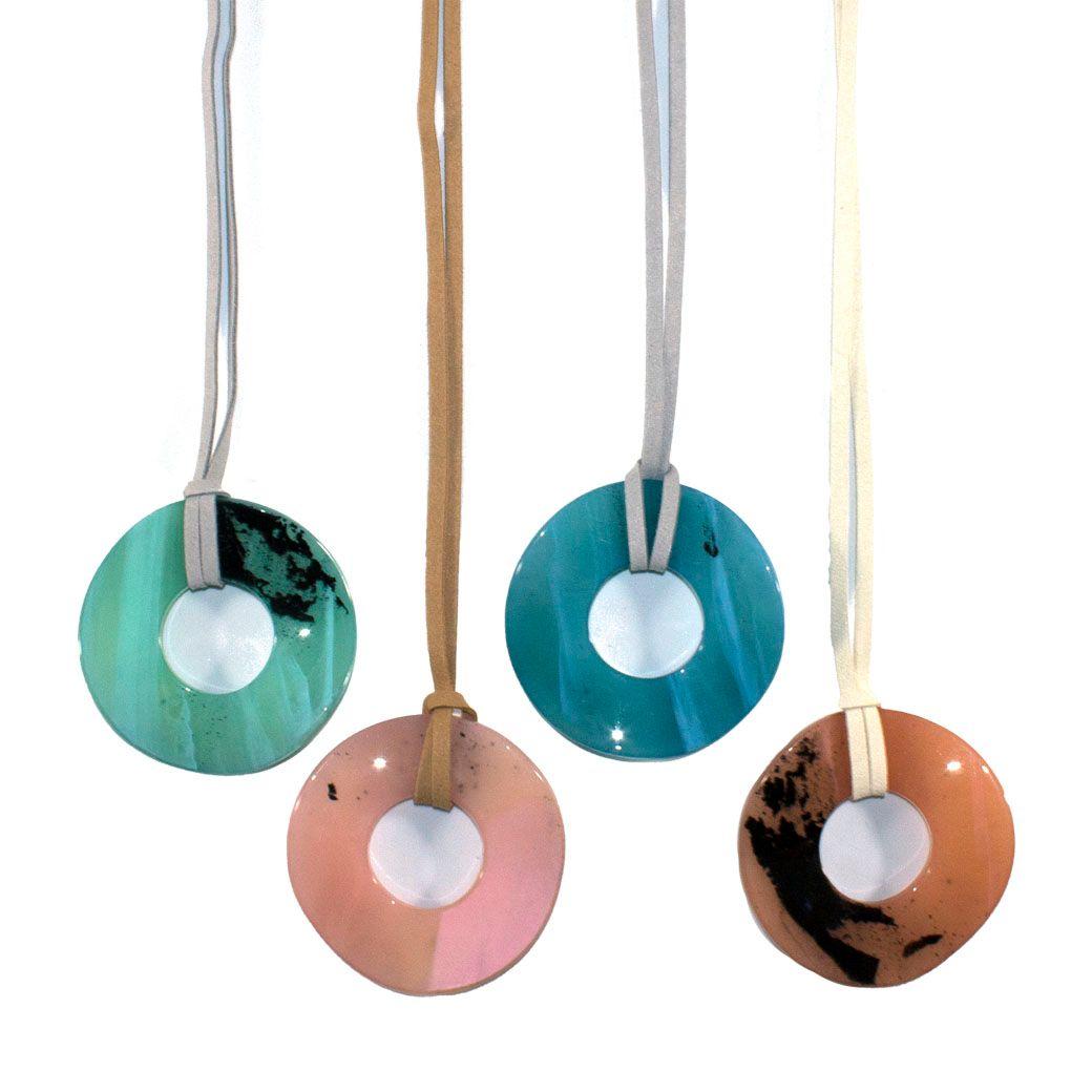 Collar Circulo Acrilico Verde-3