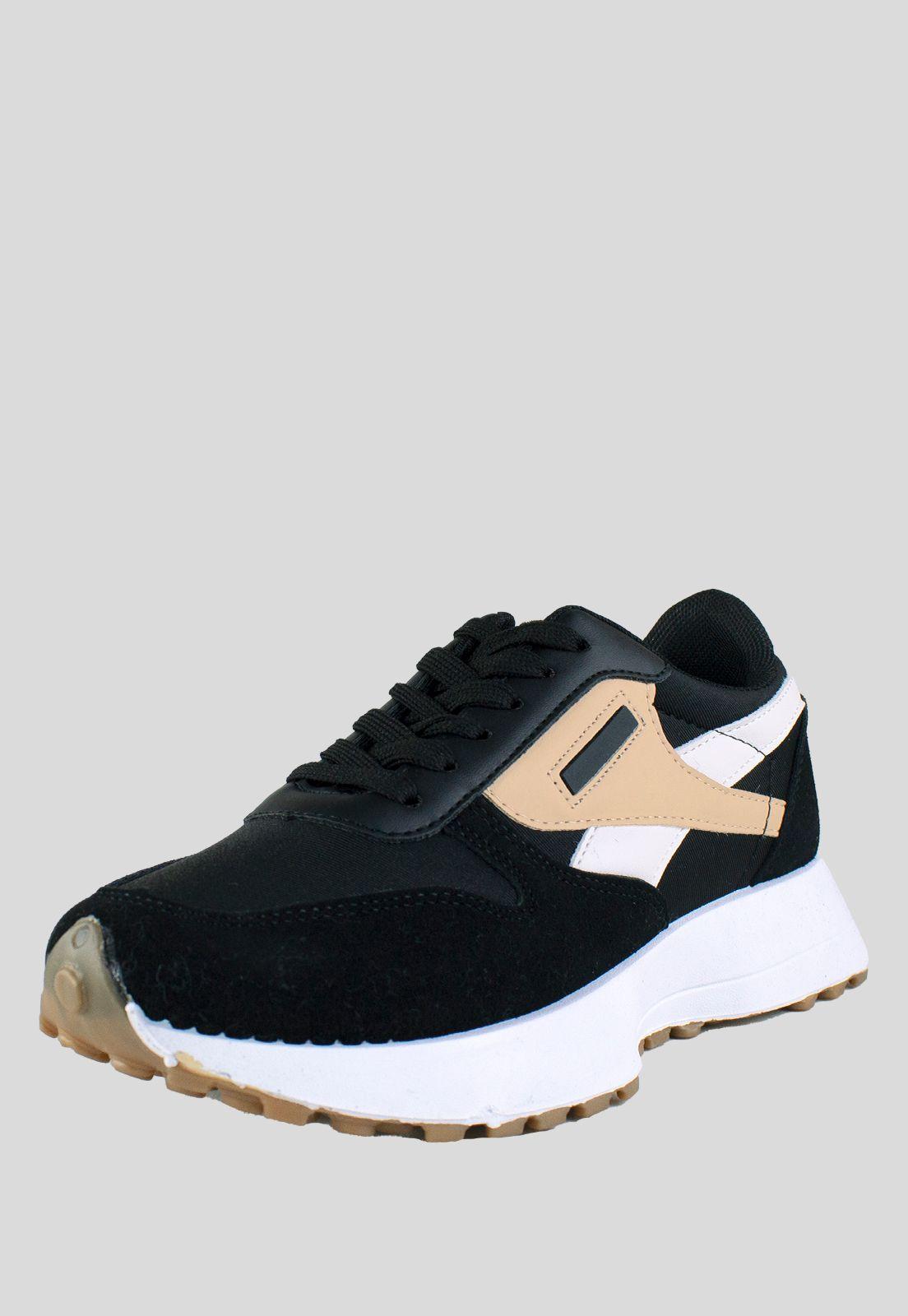 Zapatilla Tricolor Negro-0