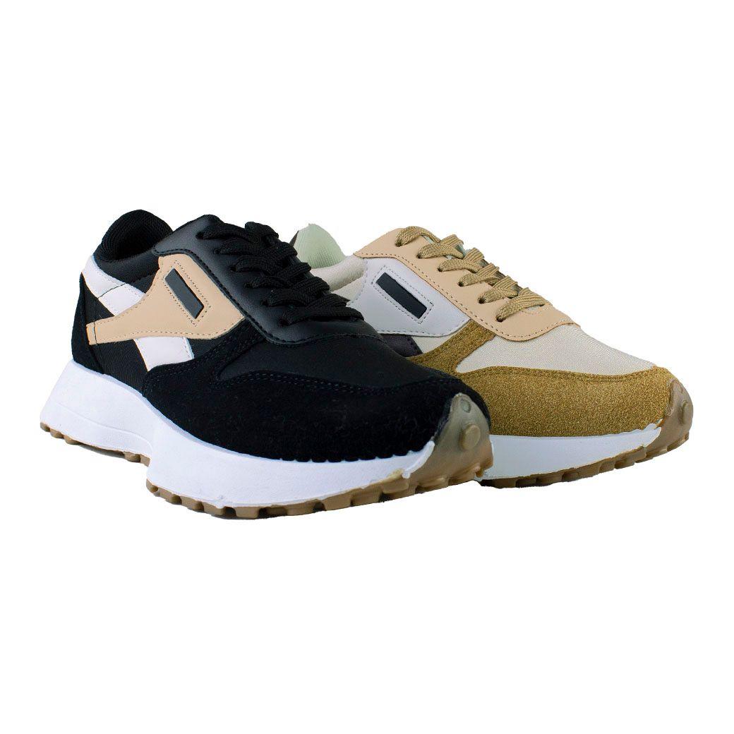 Zapatilla Tricolor Negro-3