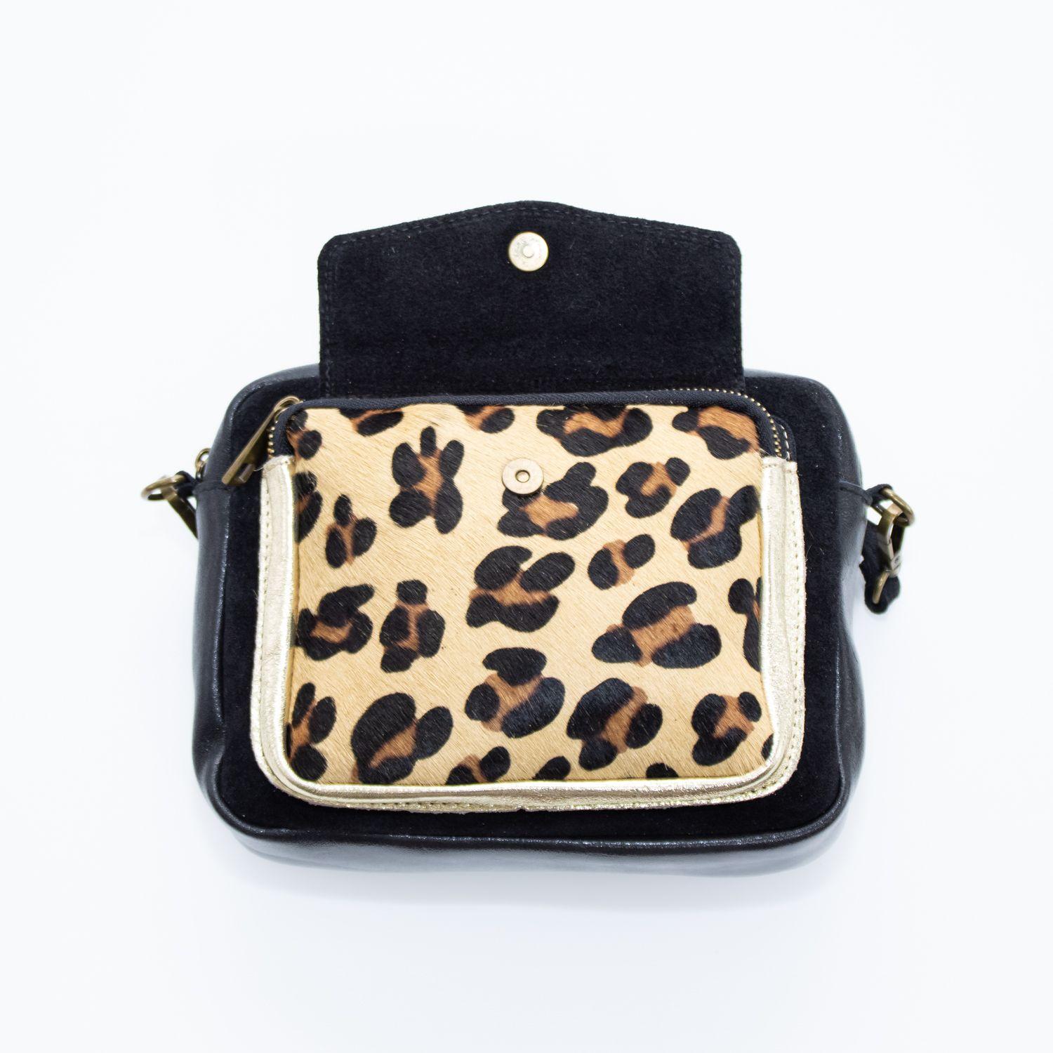 Bandolera Mailea reno bolsillo animal Negro-3