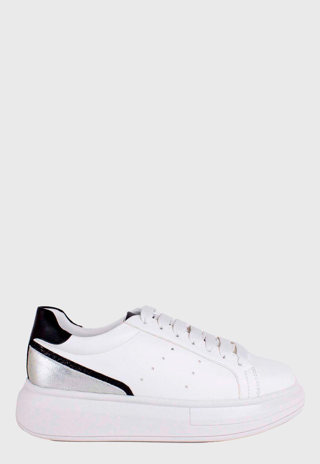 Zapatilla Talon Con Vivo Blanco-0