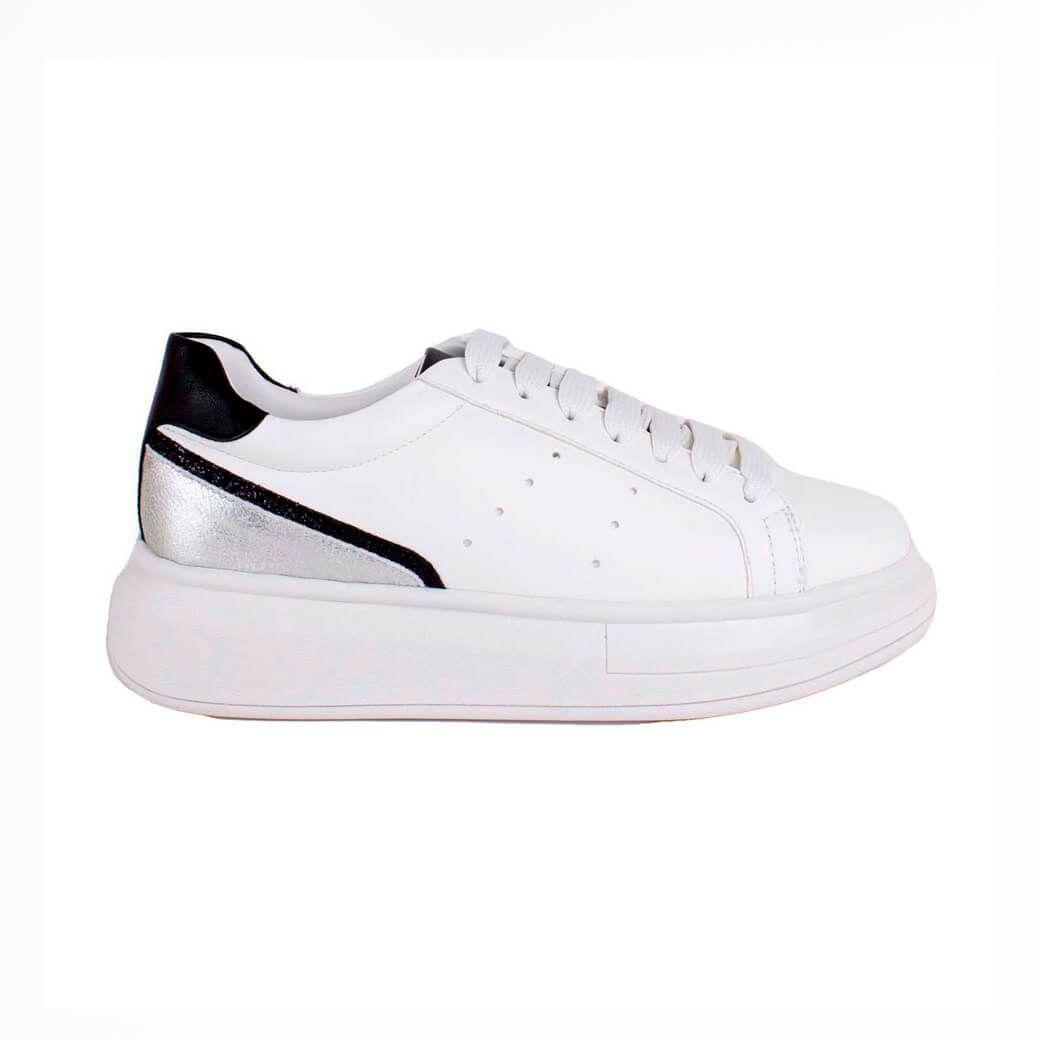 Zapatilla Talon Con Vivo Blanco-0