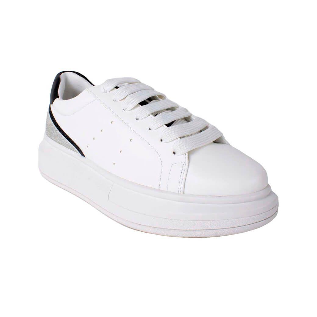 Zapatilla Talon Con Vivo Blanco-1