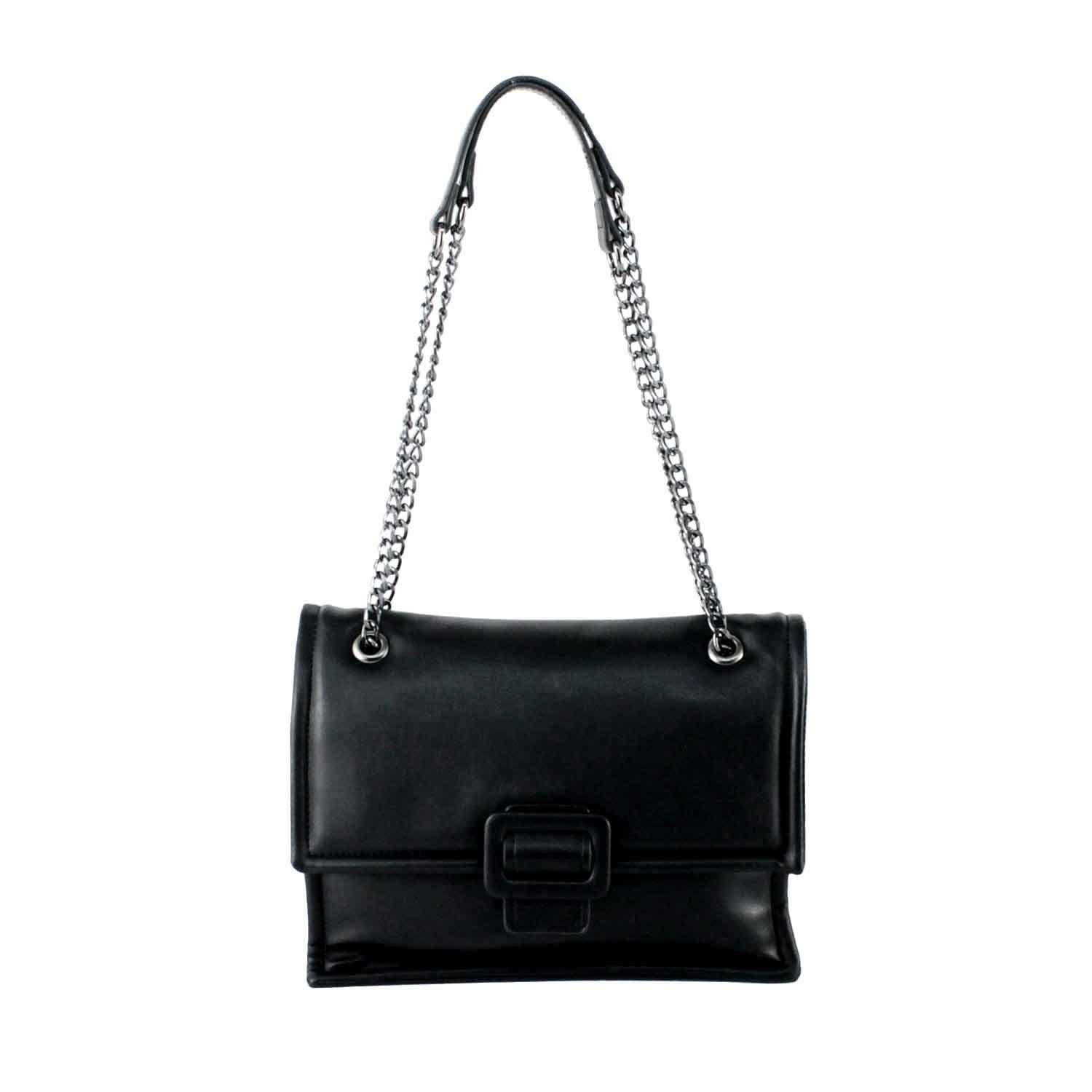 Cartera Ecocuero Forrada 493 Mujer Negro Mailea-0