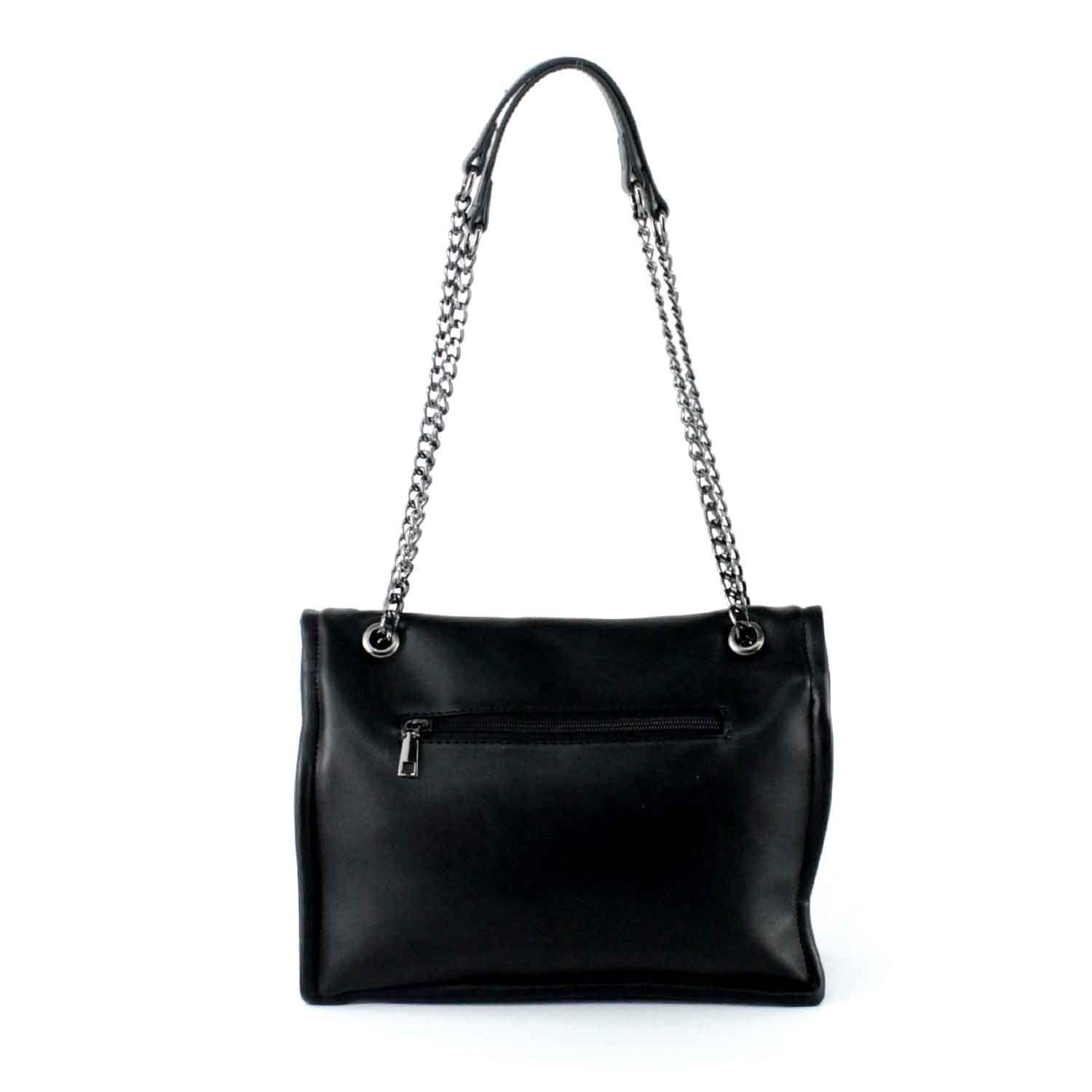 Cartera Ecocuero Forrada 493 Mujer Negro Mailea-2