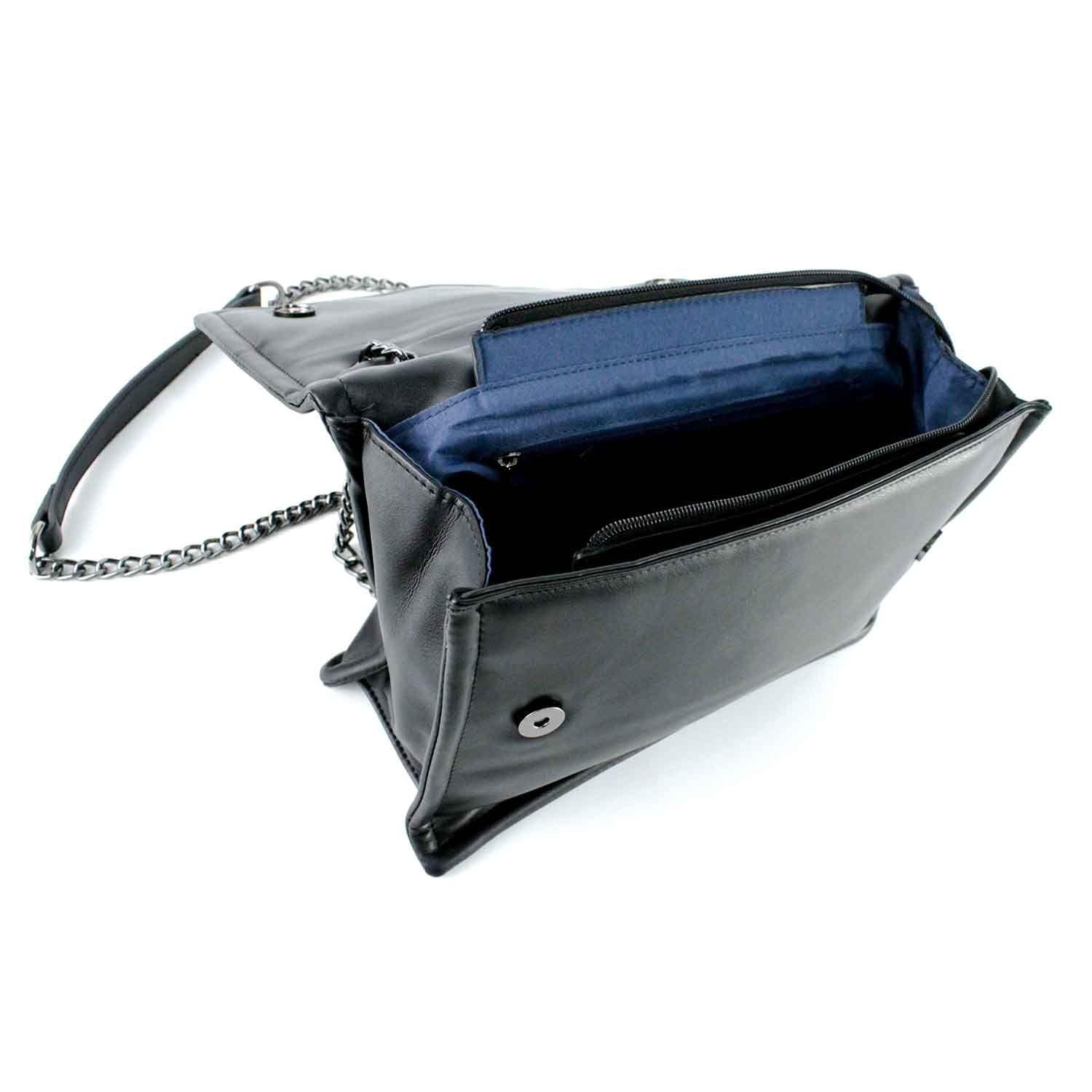 Cartera Ecocuero Forrada 493 Mujer Negro Mailea-3