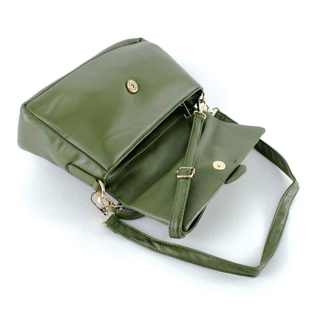 Cartera Ecocuero Lisa 639 Mujer Verde Mailea-3