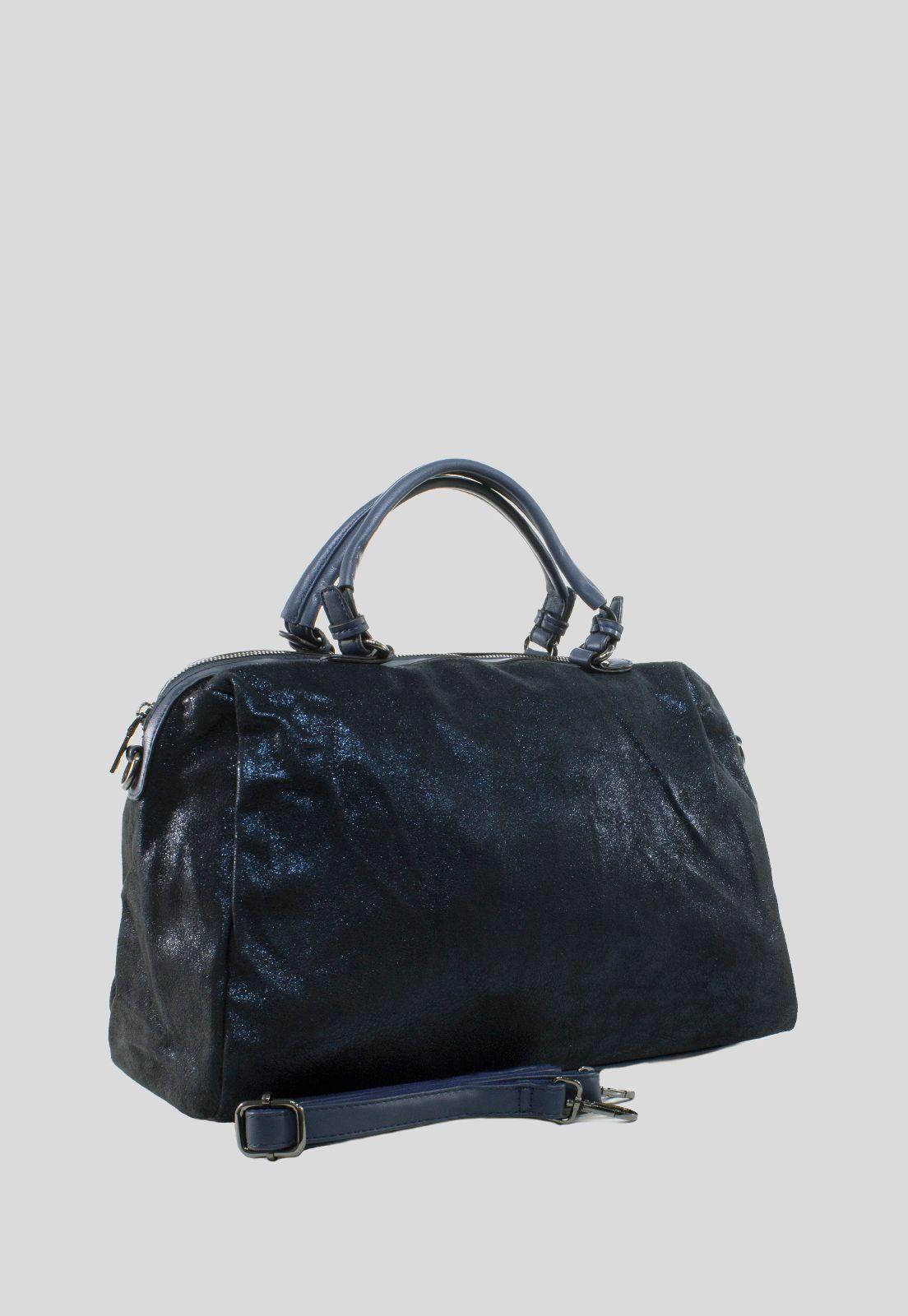 Cartera Mediana Bauletto metal Azul-1