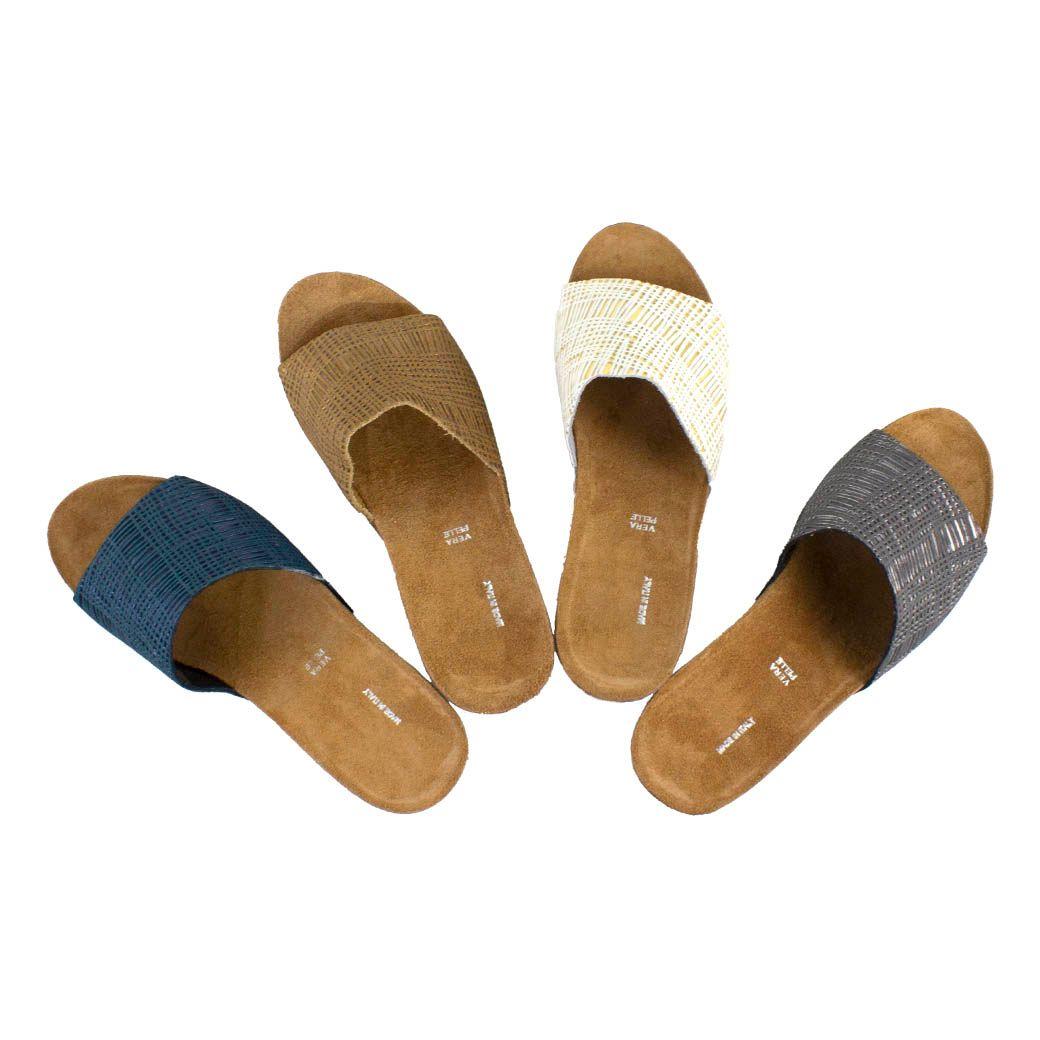 Sandalia Cuero Metal Rayada Bronce-4