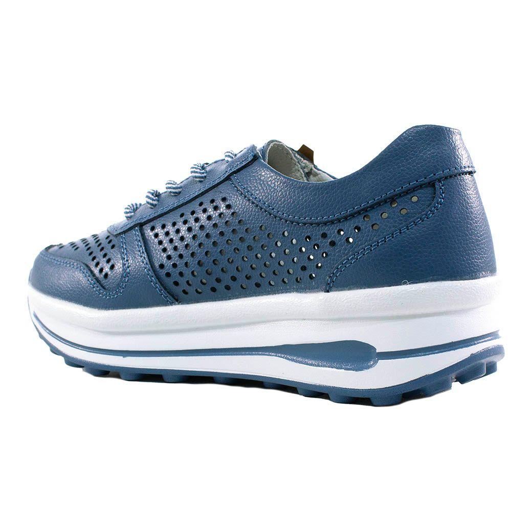 Zapatilla Cuero Perforado Chico Jeans-2