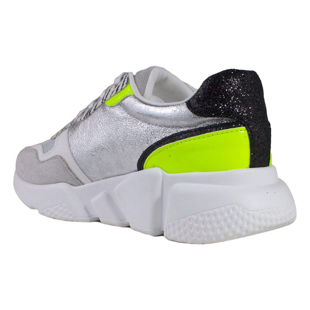 Zapatilla 3 Colores Fluor Plata-2
