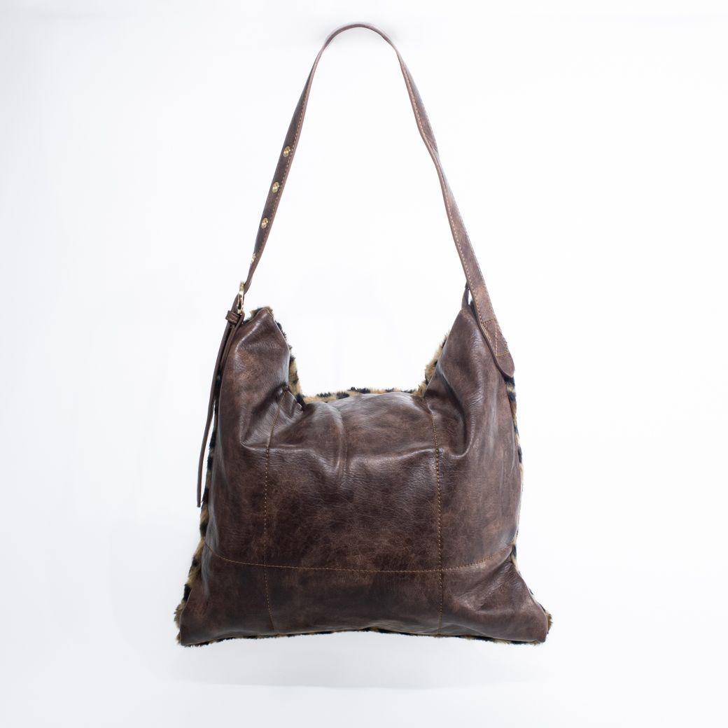 Cartera bote piel leo Tostado-2