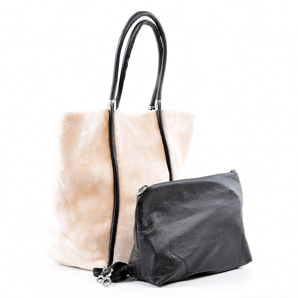 Cartera Full Pelo 2 Manillas Blanco-1