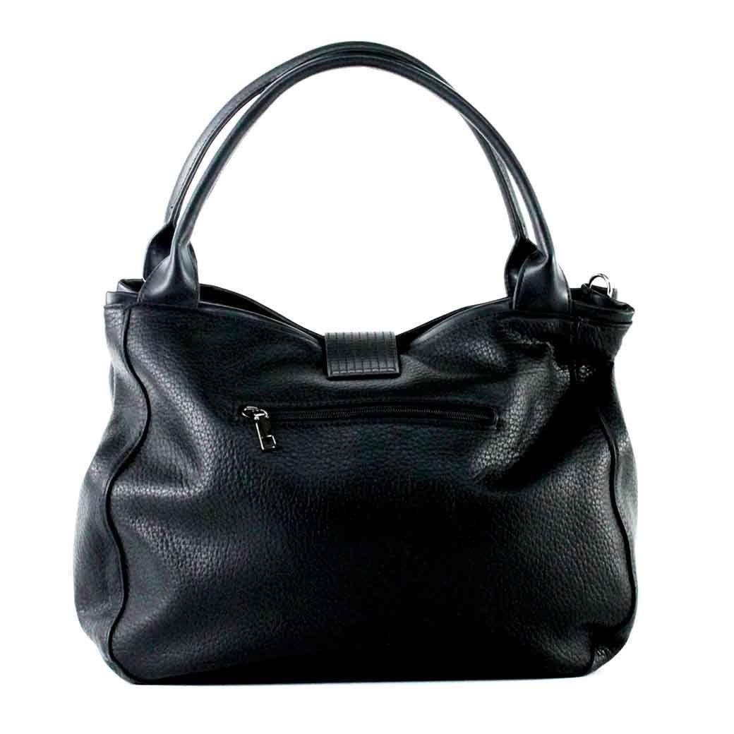 Cartera Ecocuero Pasador Strass 541 Mujer Negro Mailea-2