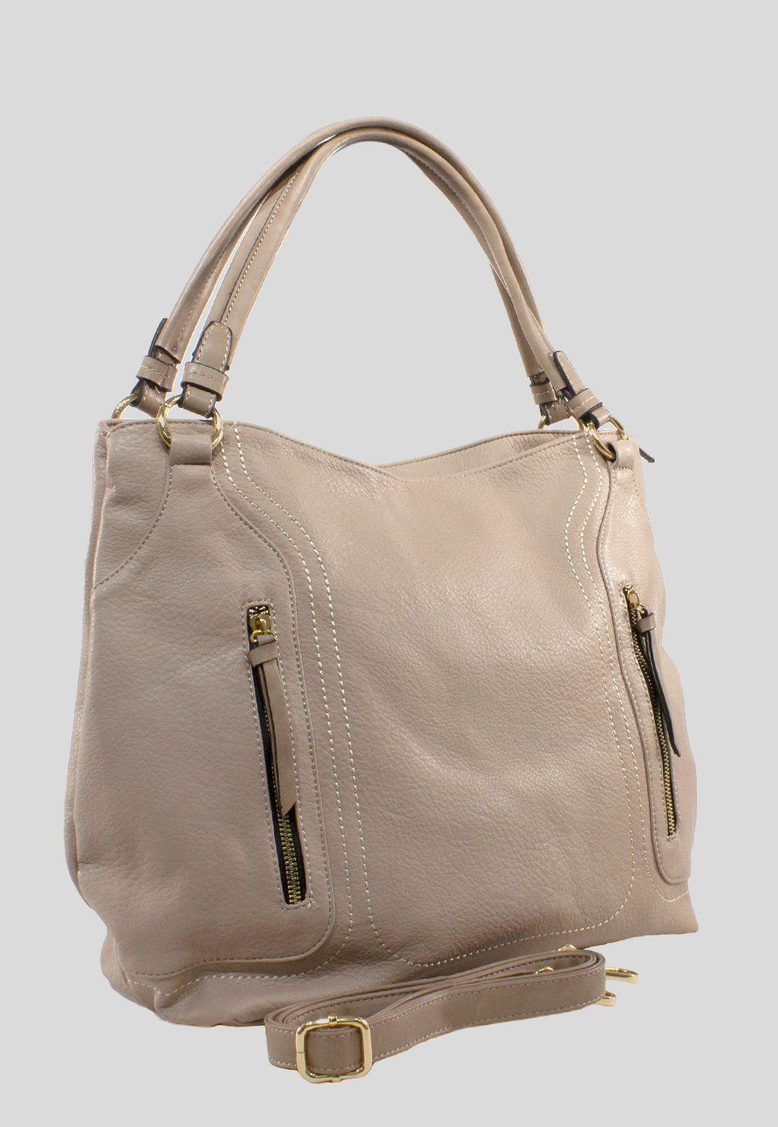 Cartera Clasica 2 Cierres Taupe-1
